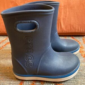 CROCS Blue Rain & Snow Boots Waterproof Size 11C